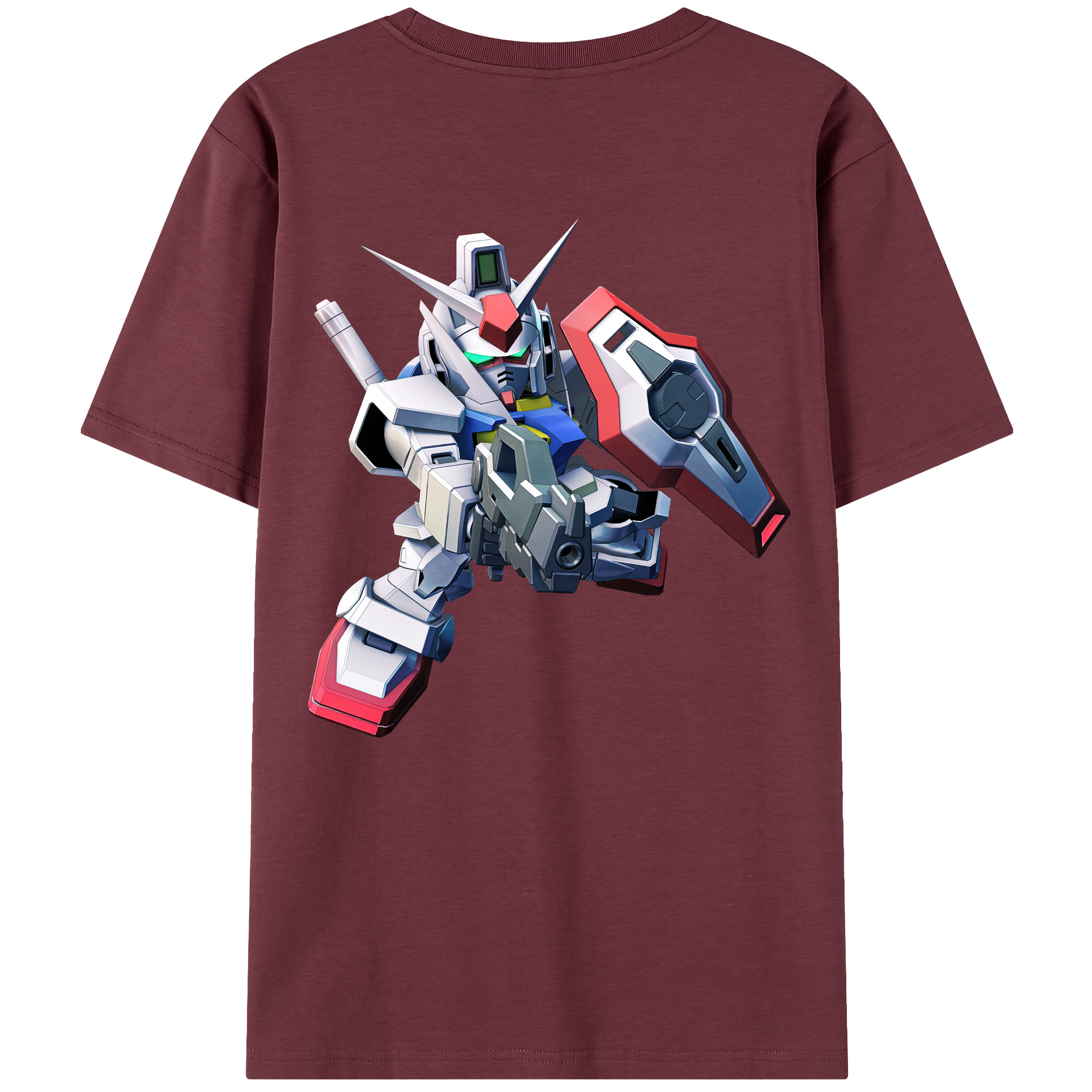 （画像用） 機動戦士ガンダム Mobile Suit Gundam 綿100％半袖Tシャツ（背面プリント）